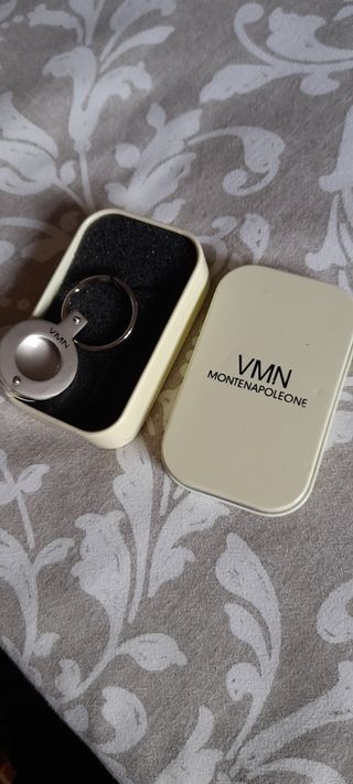 Portachiavi acciaio e argento "via montenapoleone"