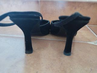 Zapatos tacón terciopelo