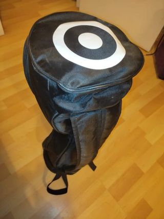 Hoverboard naranja con cargador mochila