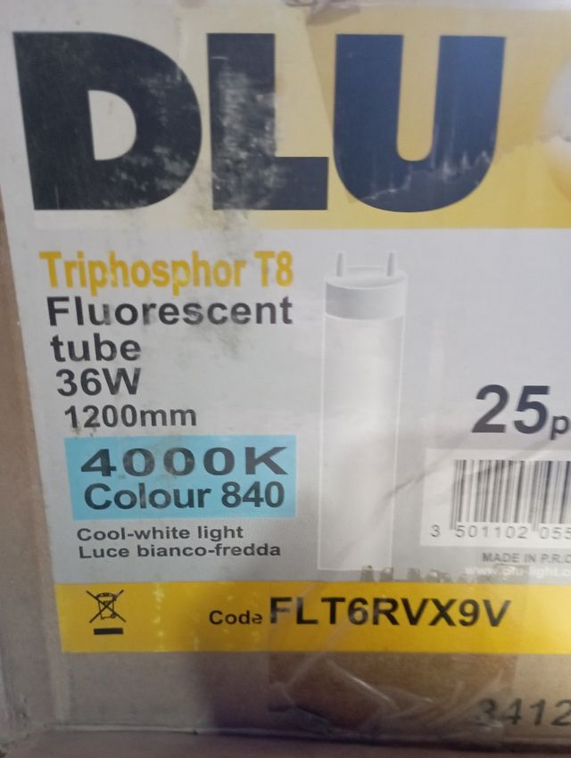 Caja de 25 florescentes 