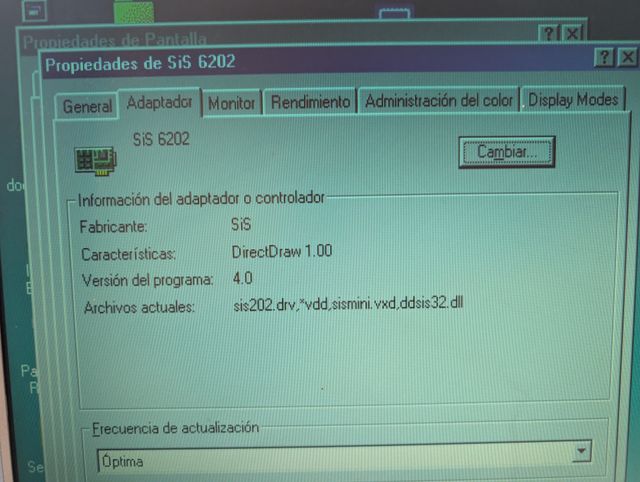 tarjeta de video PCI SIS 6202 MS DOS - WINDOWS