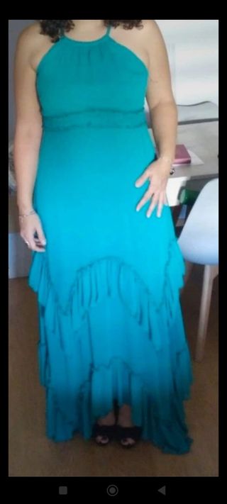 Vestido fiesta, boda verde