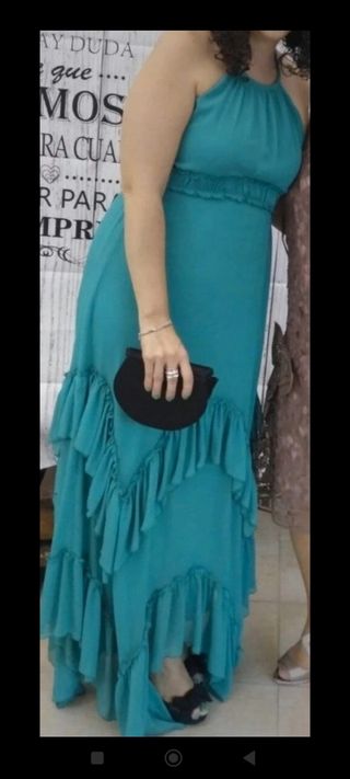 Vestido fiesta, boda verde