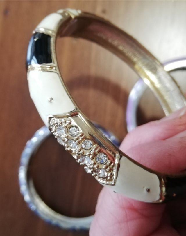 Set 3 bracciali smalto chiusura a scatto