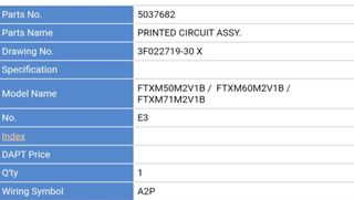 Placa eletrónica AC Daikin FTXM50M