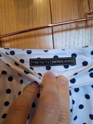 Preciosa minifalda Suite Blanco estilo Navy T XS