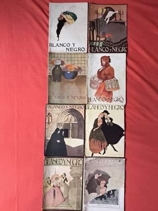 8 REVISTAS ANTIGUAS ILUSTRADAS BLANCO Y NEGRO 1921