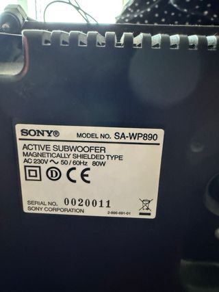 Amplificador y altavoces sony