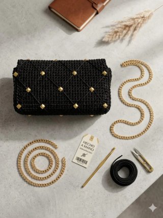 Mini bolso de fiesta, hecho a mano.
