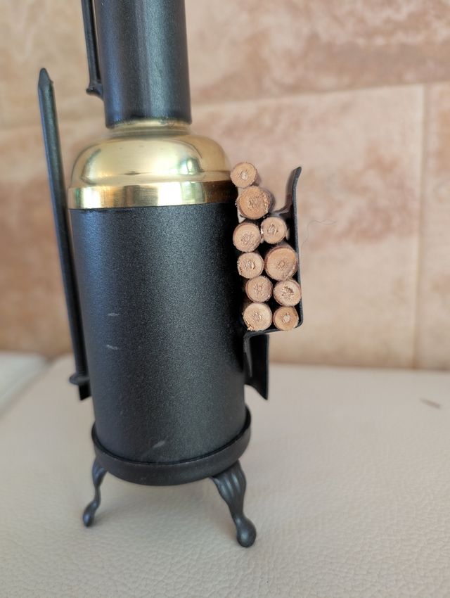 Quemador de incienso estufa leña forja