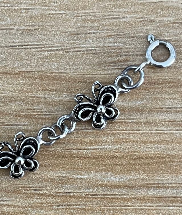 Pulsera de plata - Mariposas