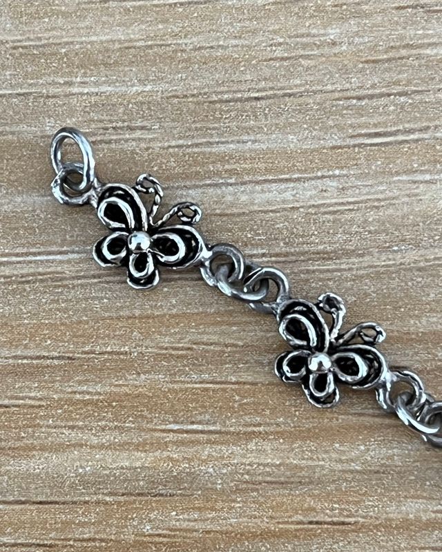 Pulsera de plata - Mariposas
