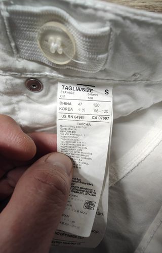 Pantaloni Bianchi Benetton Bambina/o – Taglia S