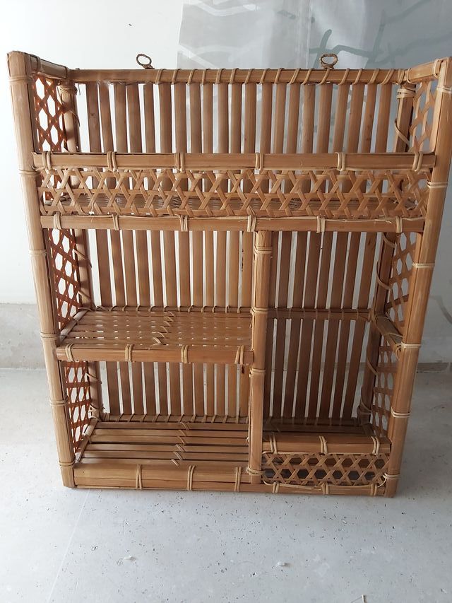 Estantería bambú trenzado