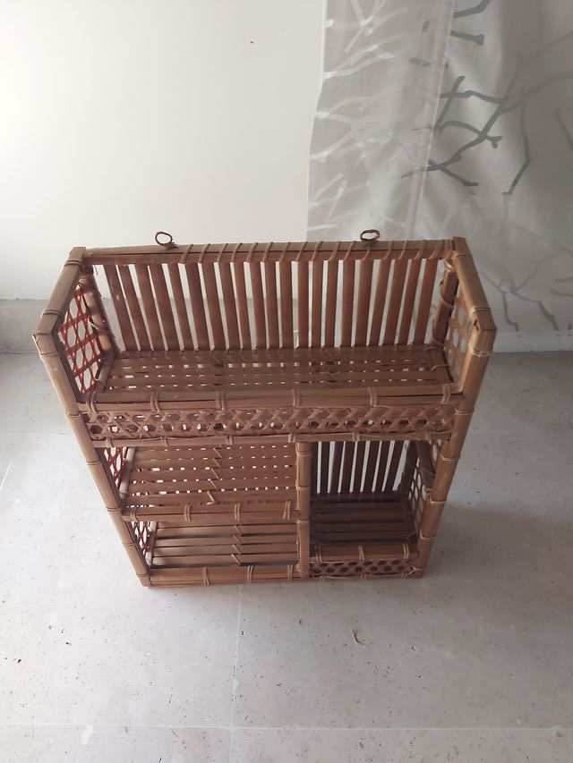 Estantería bambú trenzado