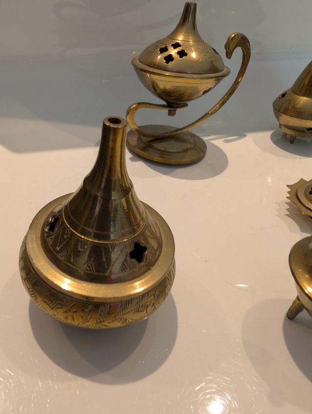 8 Quemadores de incienso  de latón