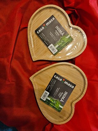 Vassoi legno cuore