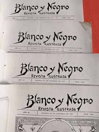 8 REVISTAS ANTIGUAS ILUSTRADAS BLANCO Y NEGRO 1922