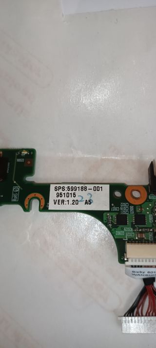 Fuente y conector Jack carga bateria de Hp compaq