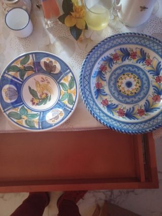 Platos de cerámica vintage