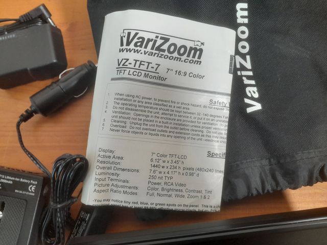 Monitor 7” VariZoom VZ-TFT7