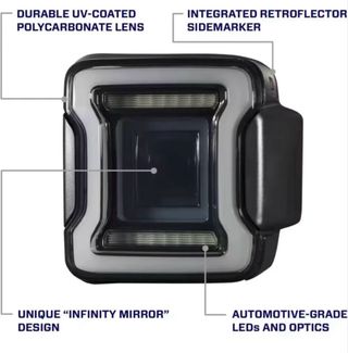 Oracle Lighting 5852-504 Black Series LED Tail Lights For 18-22 Jeep Wrangler JL