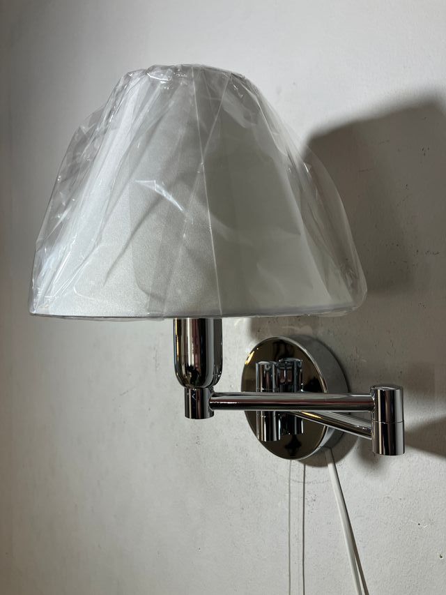 Lampada parete metallo/snodo con paralume