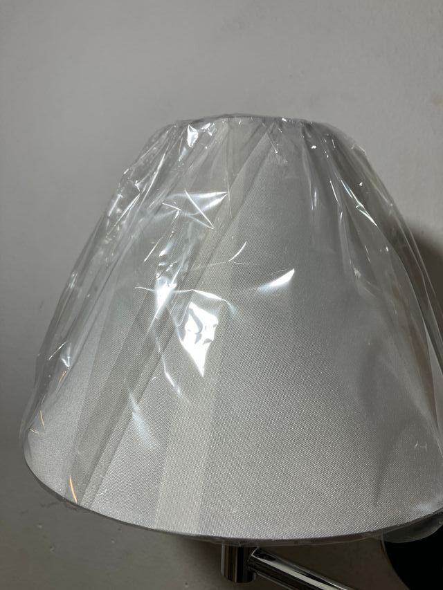 Lampada parete metallo/snodo con paralume
