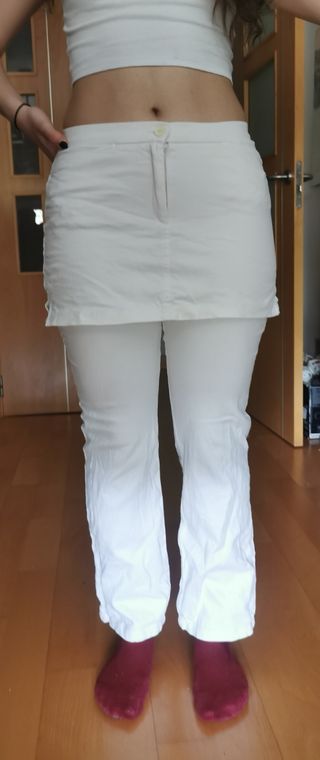 Pantalón con falda mango