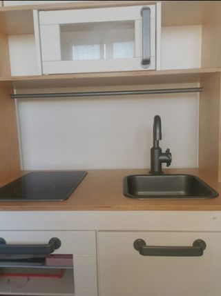 Cocina de madera Ikea.