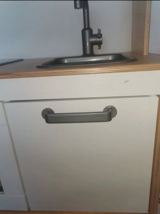 Cocina de madera Ikea.