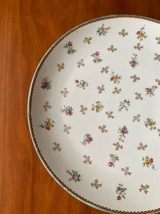 BANDEJA TARTERA PORCELANA ANTIGUA LIMOGES