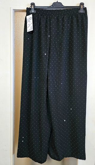 Pantalón fluído bohemio brillos