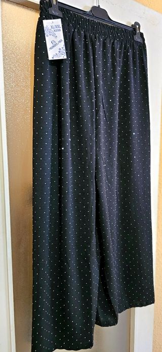 Pantalón fluído bohemio brillos