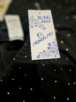 Pantalón fluído bohemio brillos