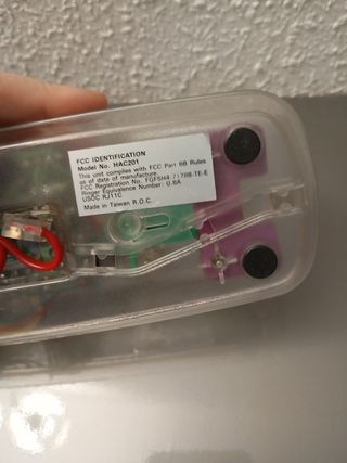 Teléfono vintage transparente