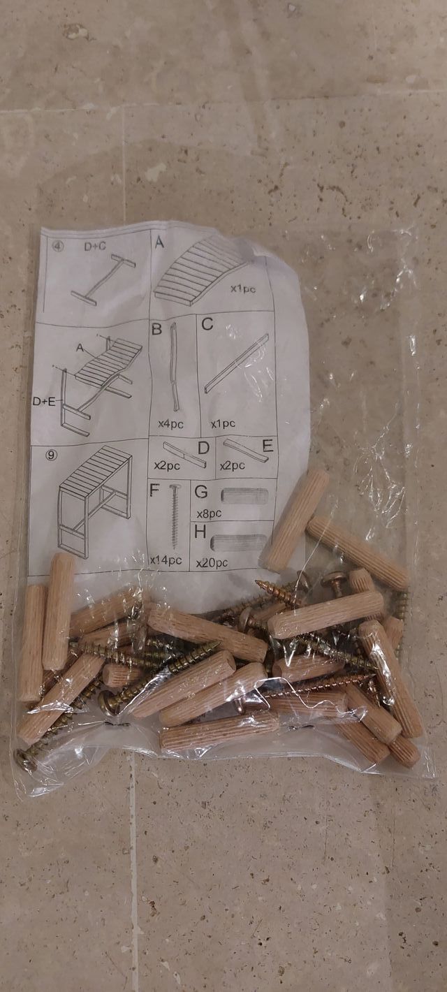 Mesa alta de pino macizo