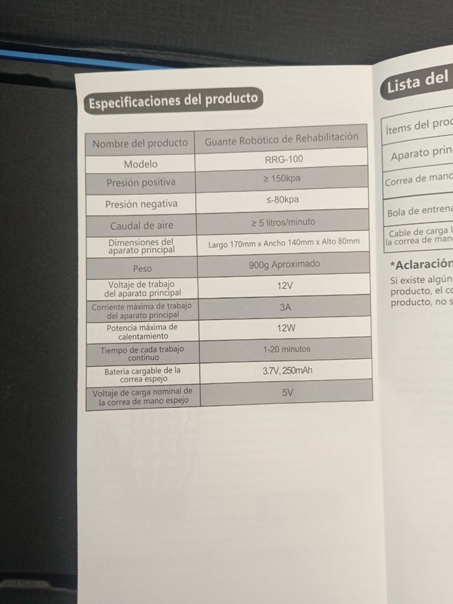 Guantes de robot de rehabilitación calentados