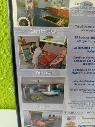 Juego PC Hotel. Juegos PC. Juego Gestión. PC