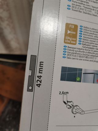 Porta asciugamani nuovo in acciaio 