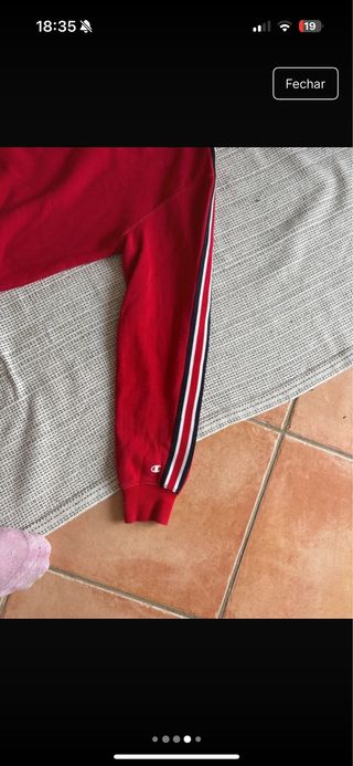 Camisola champion vermelha