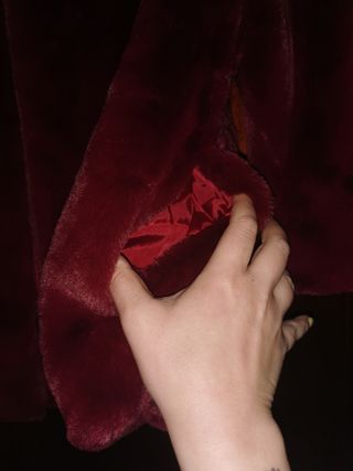 URGE!!CHAQUETA CAPA PELO GRANATE T 36,38