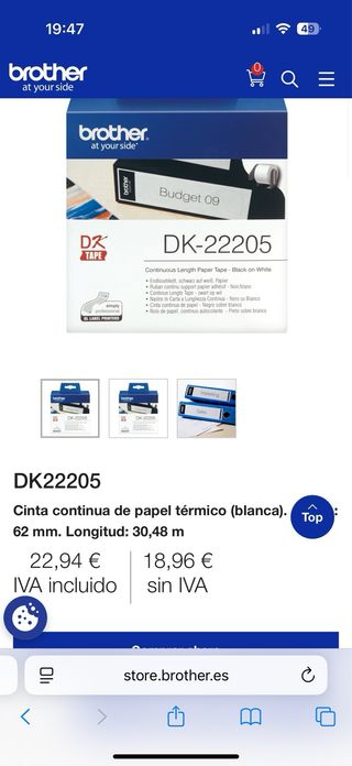 Impresora de etiquetas WIFI Brother  QL 710 W