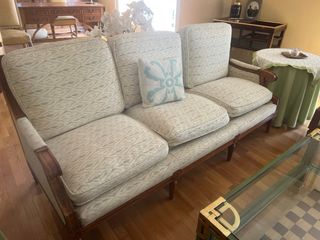 Conjunto de salón sofá de 3 plazas 2 sillones y mesita