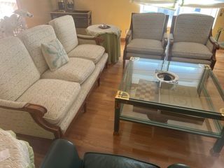 Conjunto de salón sofá de 3 plazas 2 sillones y mesita