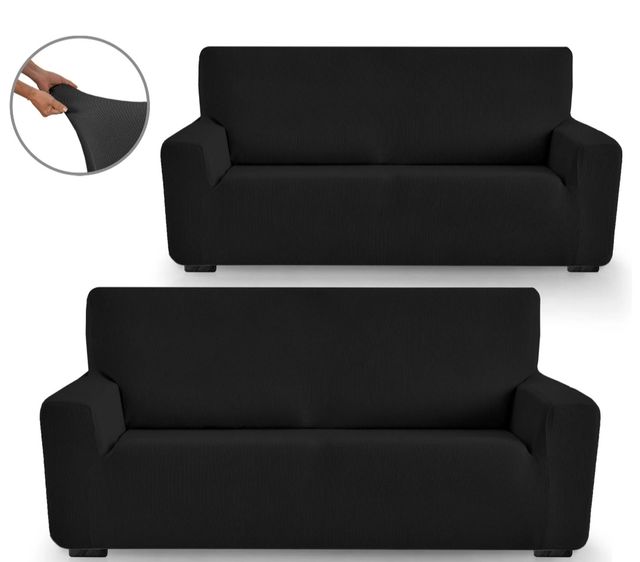 Funda negra sofa 2 plazas nueva.