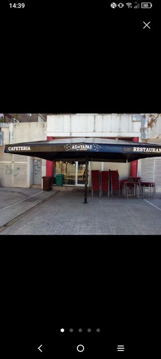 Parasol para terrazas de bar 4×4 medidas