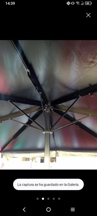 Parasol para terrazas de bar 4×4 medidas