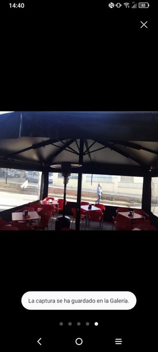 Parasol para terrazas de bar 4×4 medidas