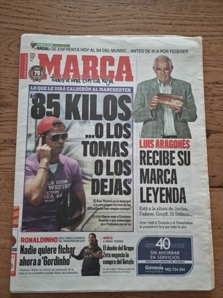 Periódico MARCA Luis Aragonés 2008